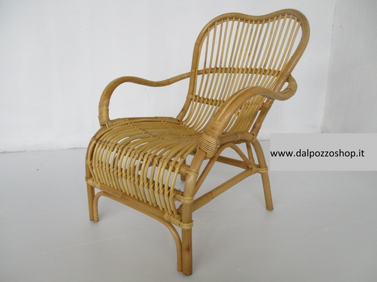 AR/1011 POLTRONA RATTAN VIMINI NATURALE CM 67x80x86h